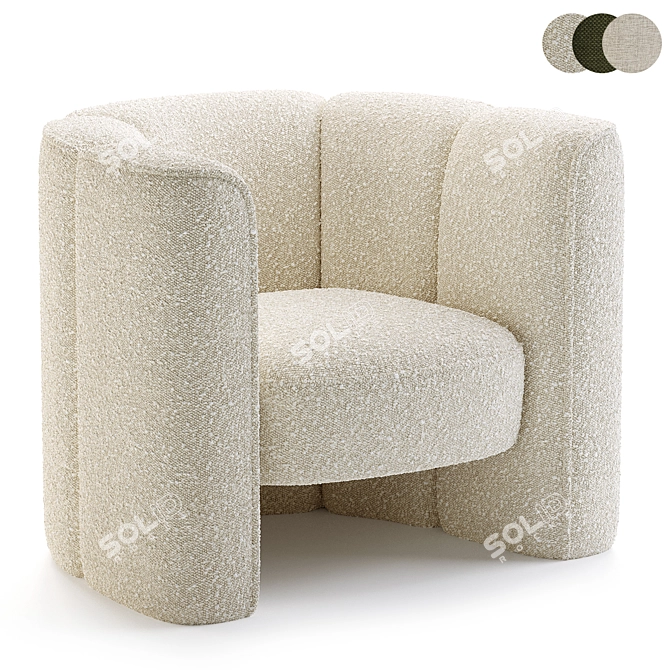 Elegant Mila Chair: 3D Model 3D model image 1