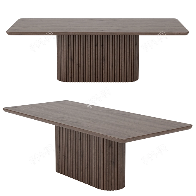 Modern Dolce Dining Table Set 3D model image 4