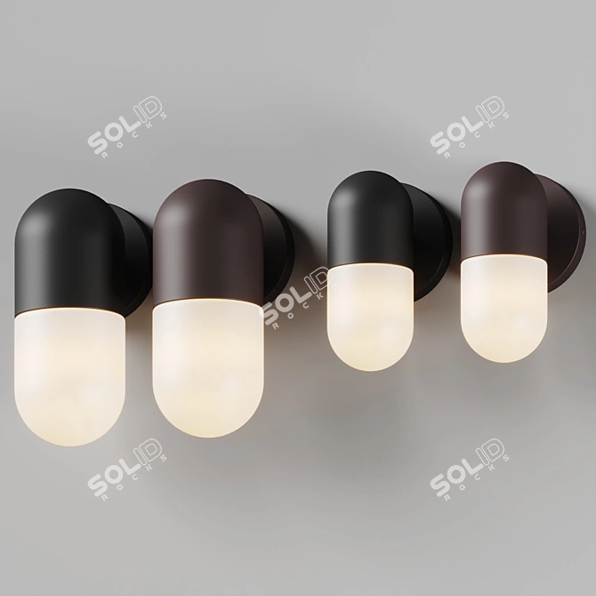 Dynamic Glow Outdoor Wall Sconce 3D model image 5