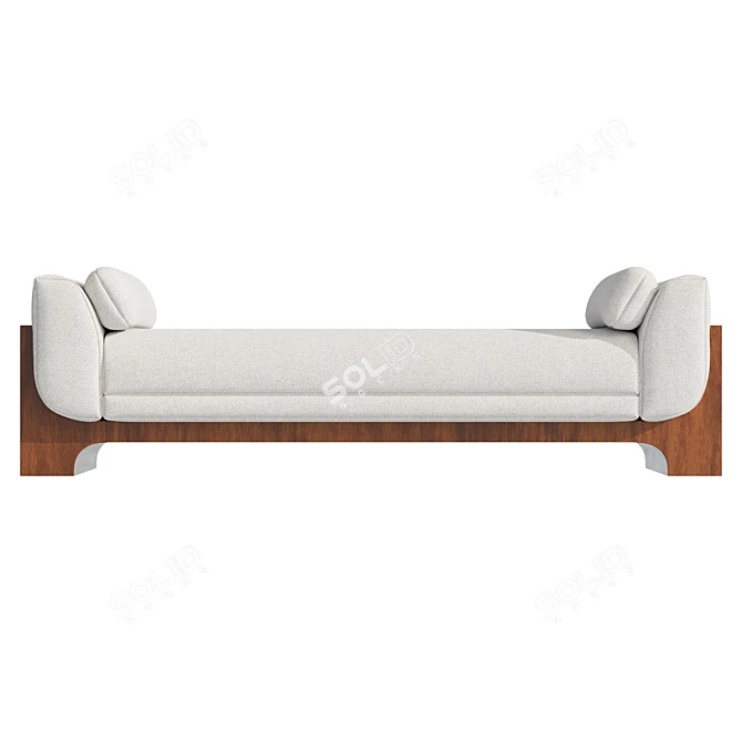 Luxury Bouclé Sheba Daybed (8192x8192 Texture) 3D model image 2