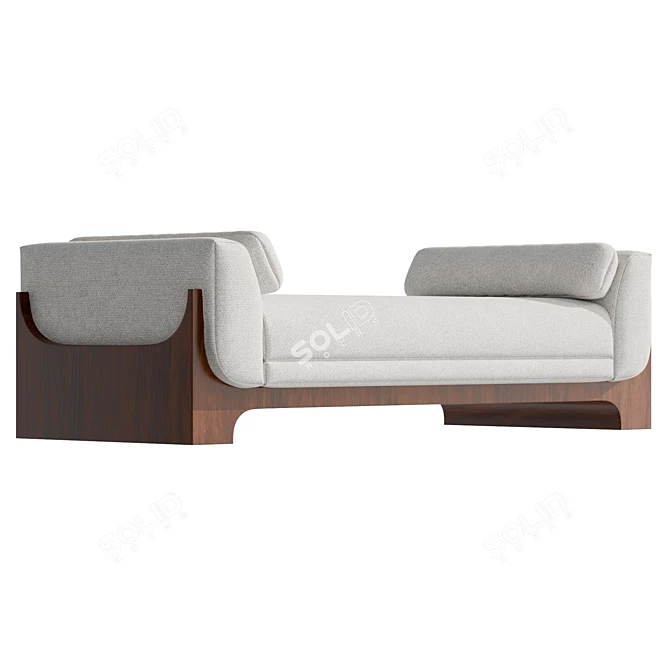 Luxury Bouclé Sheba Daybed (8192x8192 Texture) 3D model image 4