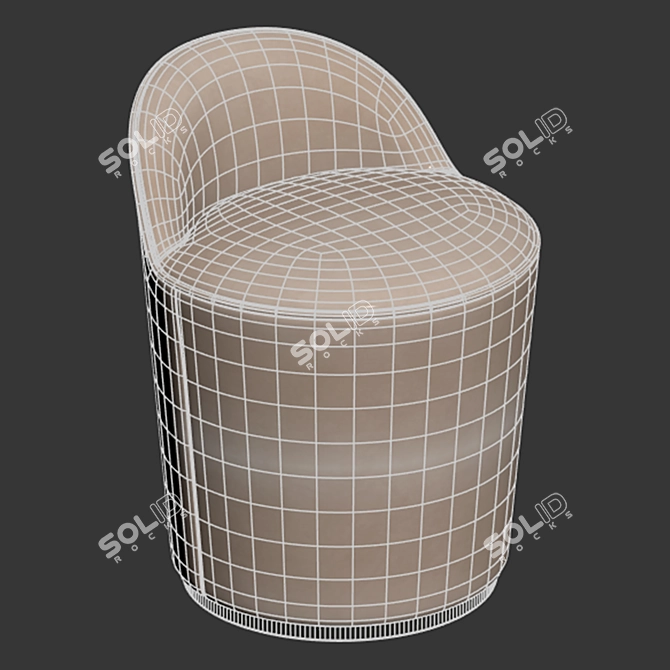 Seamless Textured Lounge Chair - 3D Model 3D model image 6