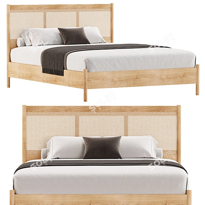 Joybird Cleo Bed: Modern Elegance 3D model image 2