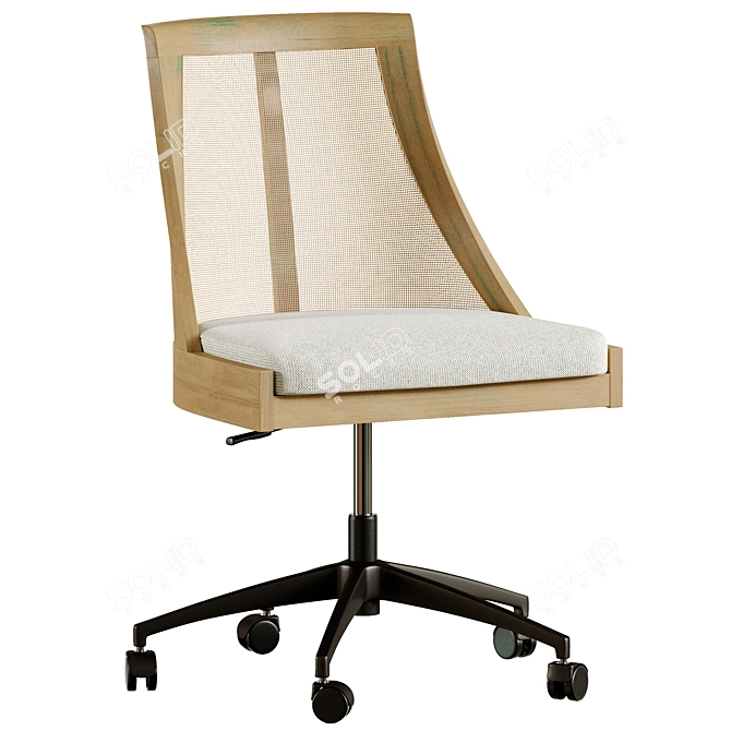 Stylish Bennett Swivel Desk Chair 3D model image 1