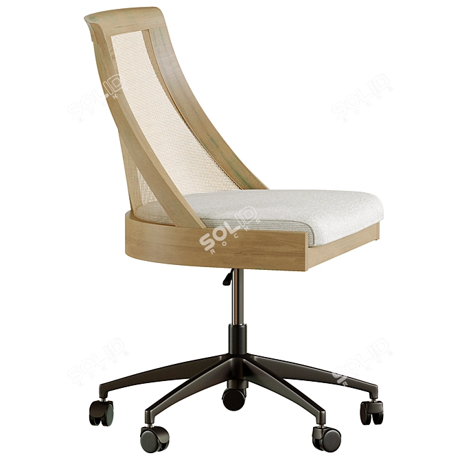 Stylish Bennett Swivel Desk Chair 3D model image 2