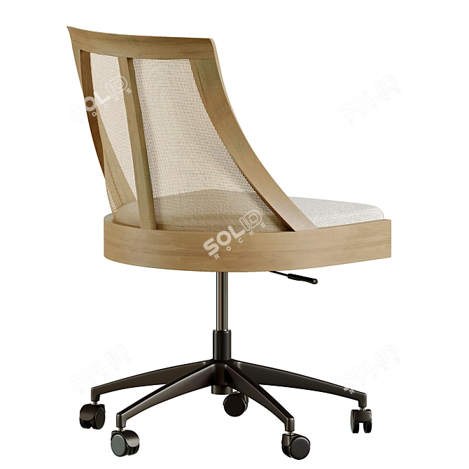 Stylish Bennett Swivel Desk Chair 3D model image 3