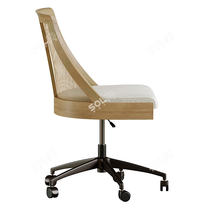 Stylish Bennett Swivel Desk Chair 3D model image 4