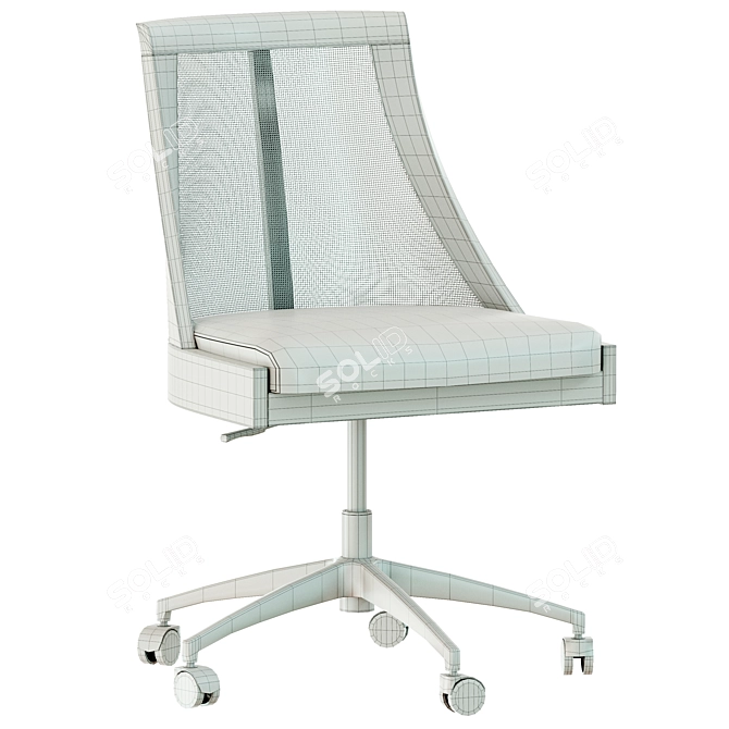 Stylish Bennett Swivel Desk Chair 3D model image 7