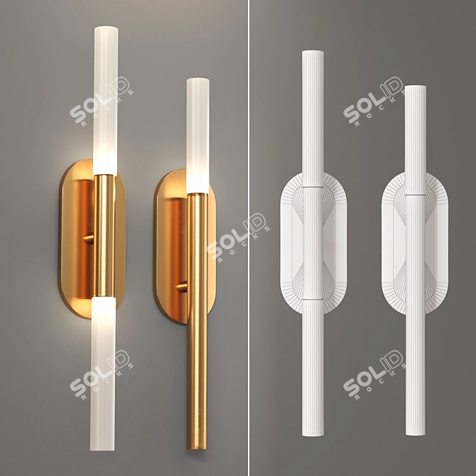 Elegant Rousseau  Bath Sconce 3D model image 2