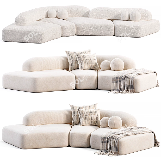  Rugged Elegance: Contemporary Sofa Design 3D model image 3