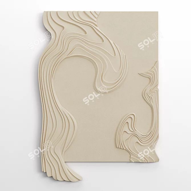 Wave Gypsum Panel 2021 3D model image 2