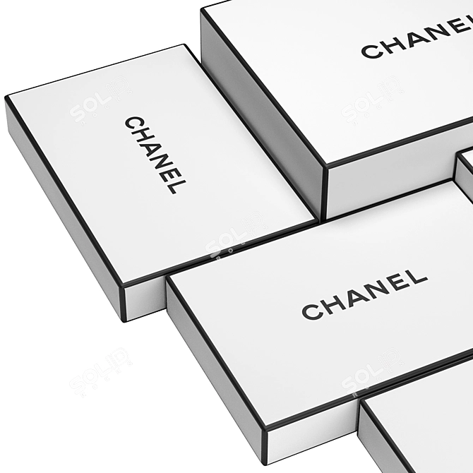 Designer Chanel Gift Packaging 3D model image 2