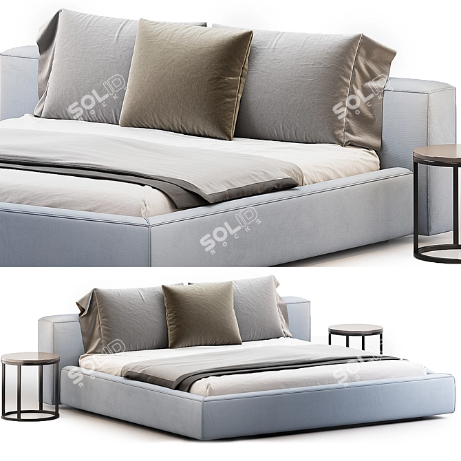 Sleek Loft Bed by Bullfrog 3D model image 1