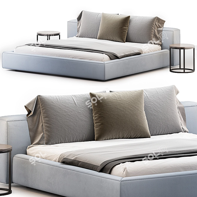 Sleek Loft Bed by Bullfrog 3D model image 2