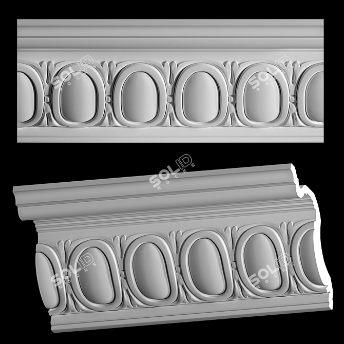 Elegant Curtain Rods - Home Decor 3D model image 1