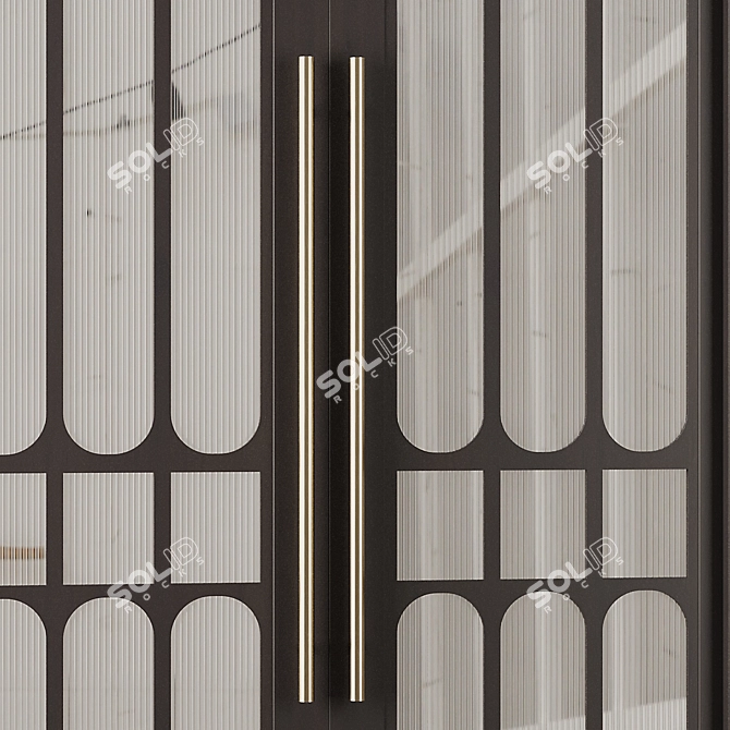 Modern Entrance Door Set22 3D model image 2