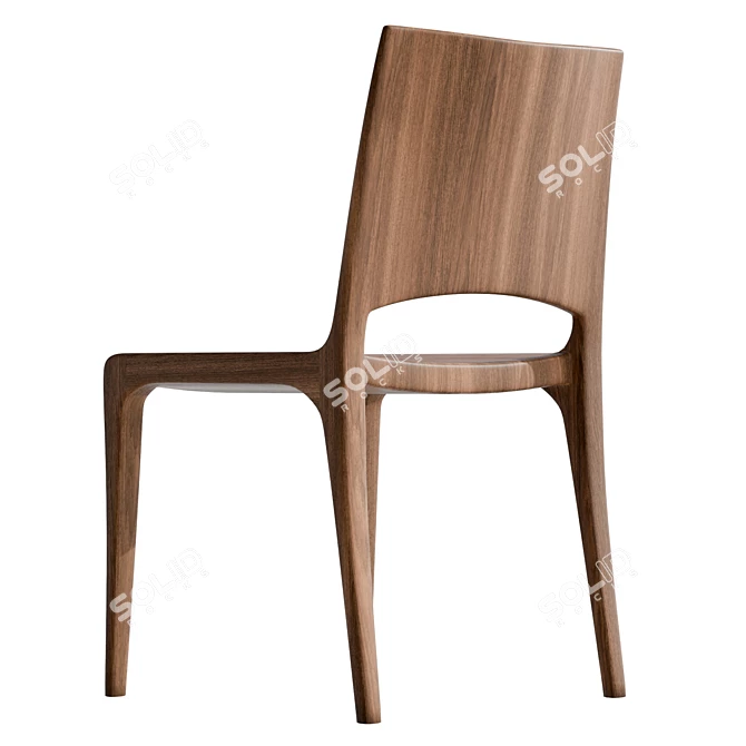 Natural Wood Voltri Chair 3D model image 3