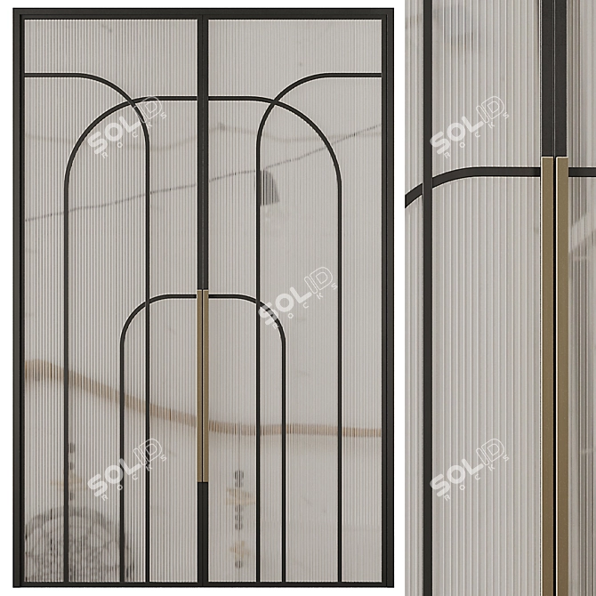 Modern Entry Door Set23, 2016 3D model image 1