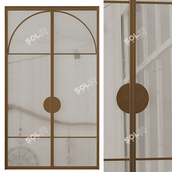 Contemporary Entrance Door Set24 3D model image 1