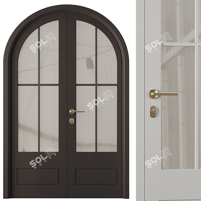 Modern 2016 Entrance Door Set 3D model image 2