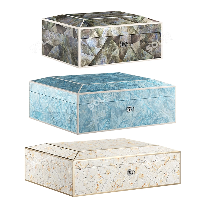 Versatile Decorative Jewellery Boxes 3D model image 1