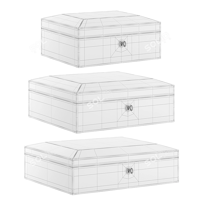 Versatile Decorative Jewellery Boxes 3D model image 5