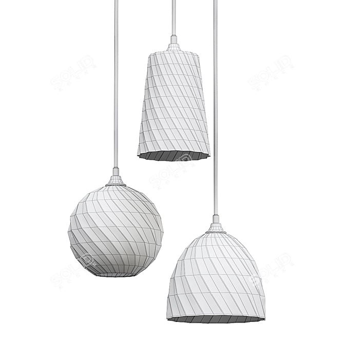 Brown Pick-n-Mix Pendant Light 3D model image 3