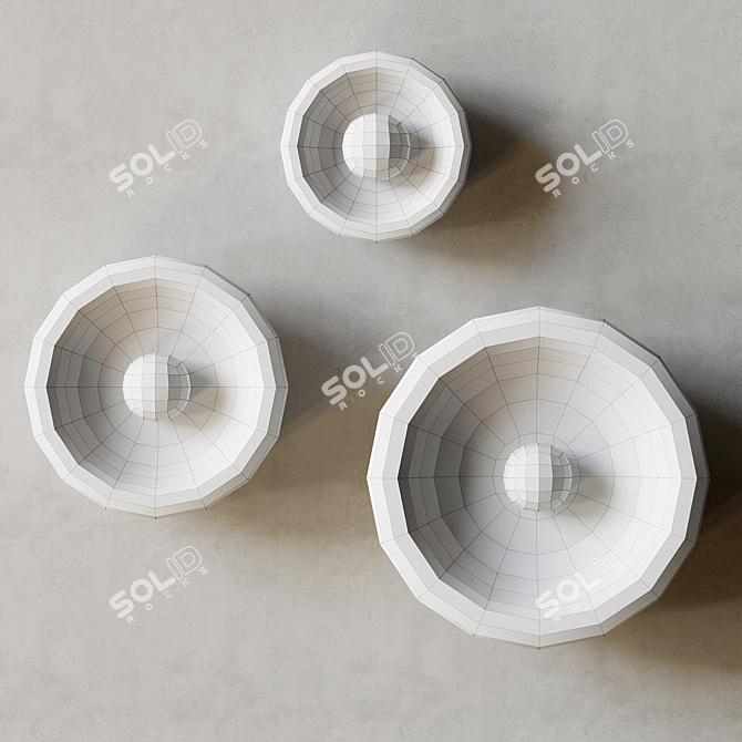 Sleek SONIAH Medium Sconce 3D model image 6