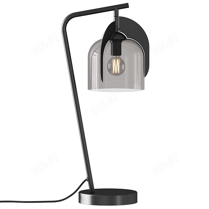 Scandinavian Design White Wood Table 3D model image 1