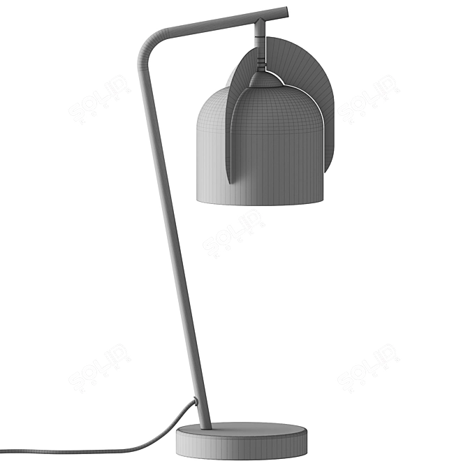 Scandinavian Design White Wood Table 3D model image 3