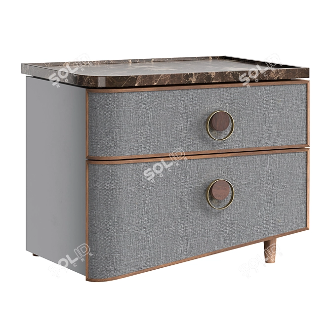 Polo Nightstand by Vivense 3D model image 1