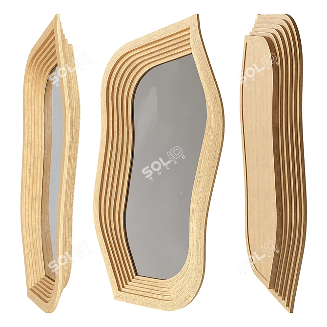 Swedese Wall Mirror Oak 3D model image 2