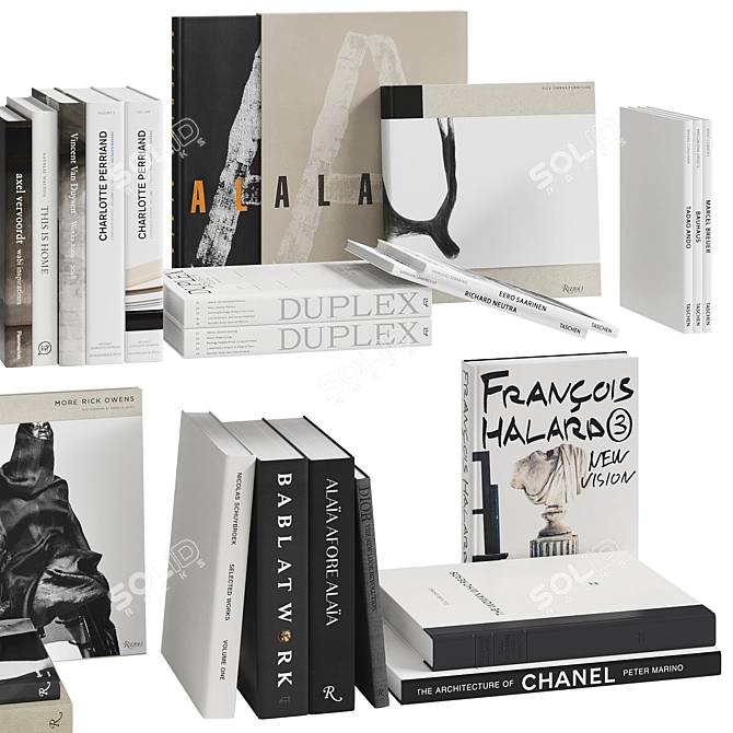 Interior Books Set for Decor 3D model image 4