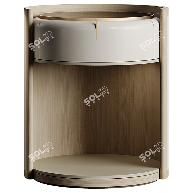 Modern Elegant Arles Bedside Table 3D model image 1