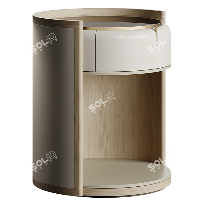 Modern Elegant Arles Bedside Table 3D model image 2