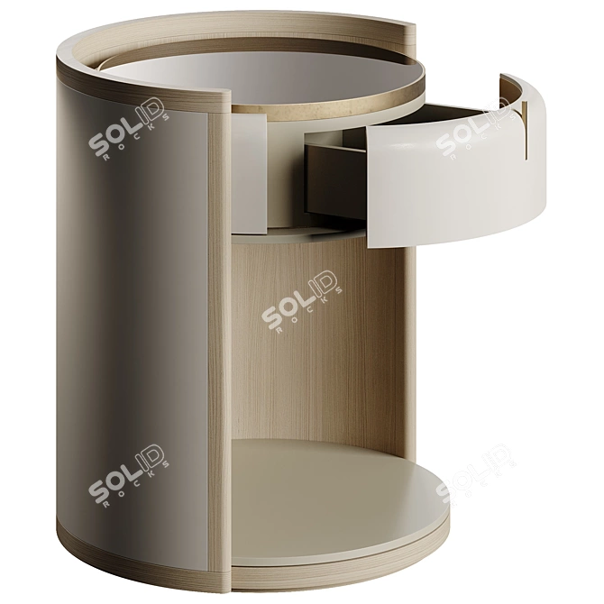 Modern Elegant Arles Bedside Table 3D model image 3