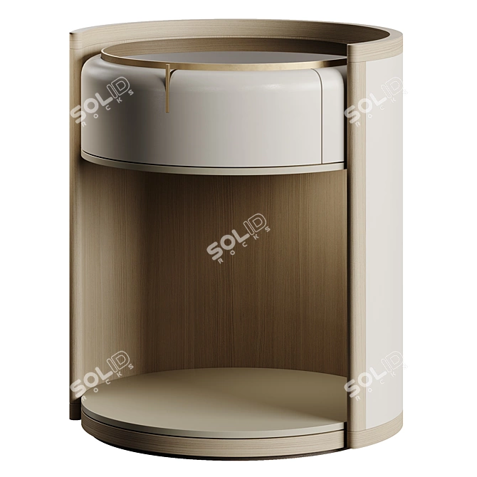 Modern Elegant Arles Bedside Table 3D model image 5