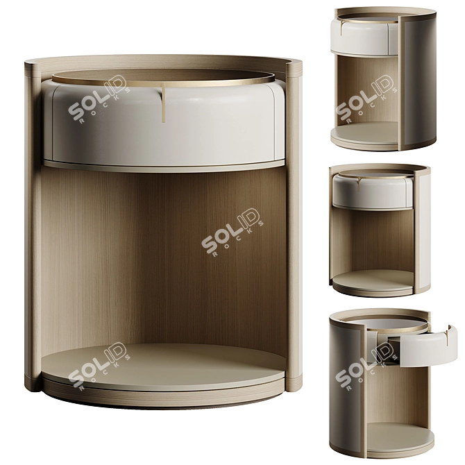 Modern Elegant Arles Bedside Table 3D model image 7