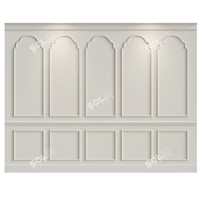 Decorative Plaster with Molding #016 3D model image 2