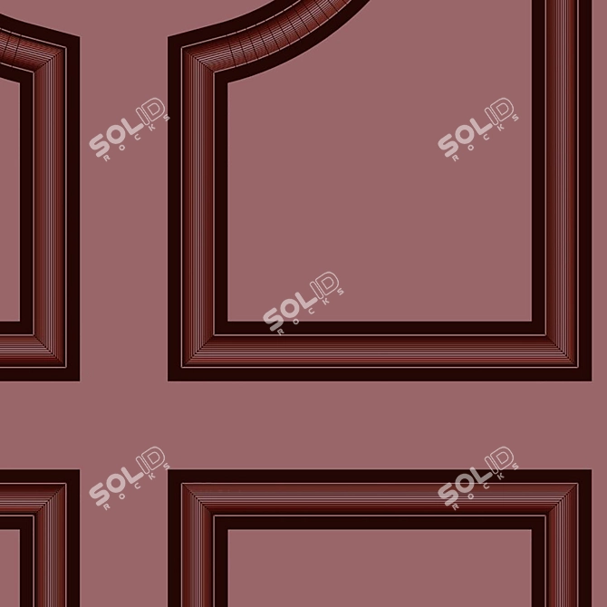 Decorative Plaster with Molding #017 3D model image 4