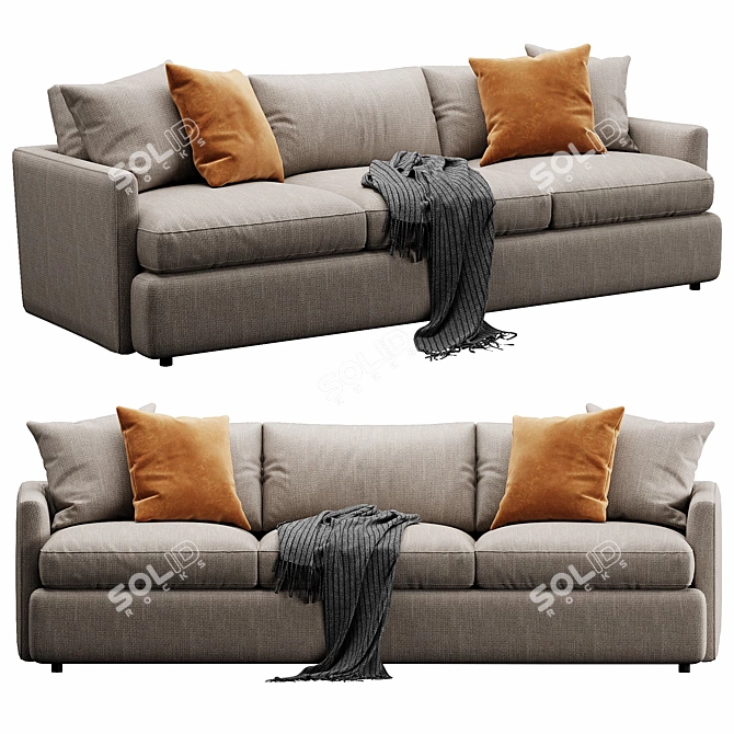 Versatile Lounge Sofa | Dimensional Elegance 3D model image 3