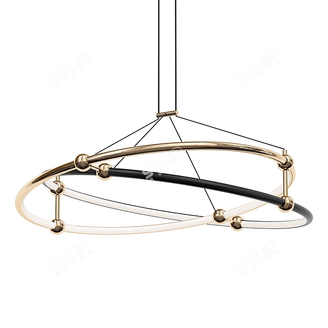 Elegant LED Pendant Light Diana 3D model image 2