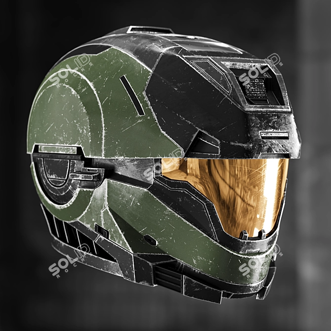 Spartan Halo Helmet Replica Offering 3D model image 2