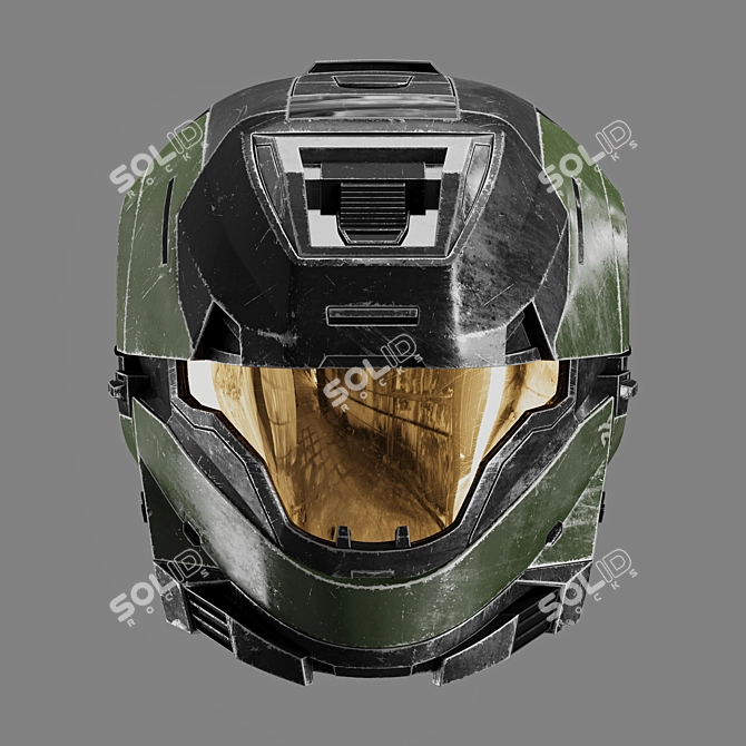 Spartan Halo Helmet Replica Offering 3D model image 3