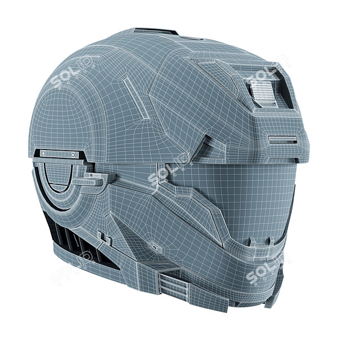 Spartan Halo Helmet Replica Offering 3D model image 6