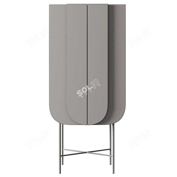 Milla & Bloom Modern Bar Cabinet 3D model image 2