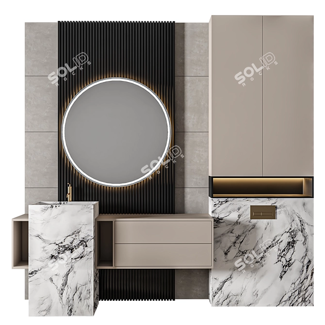 Luxury Bathroom 401 3D Model 3D model image 1