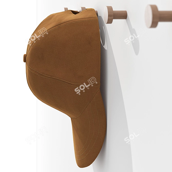 Coat & Cap Set with Hooks 3D model image 5