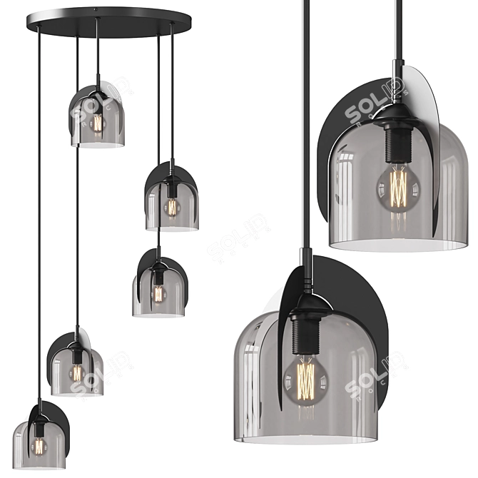 Modern Nordic Pendant Lighting Fixture 3D model image 1