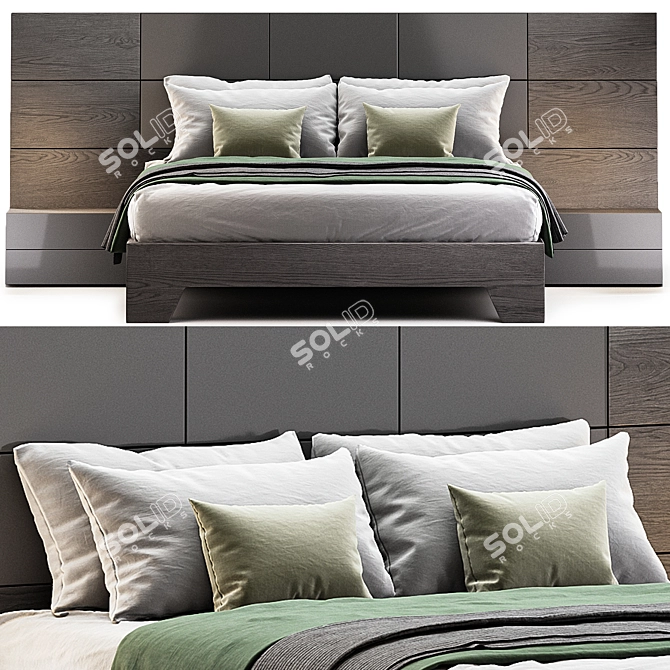 Allain Bed - Elegant Modern Design 3D model image 2